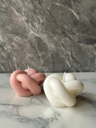 Aberto Design Glamour Candle 42ST Juego de Velas Rosa y Blanco